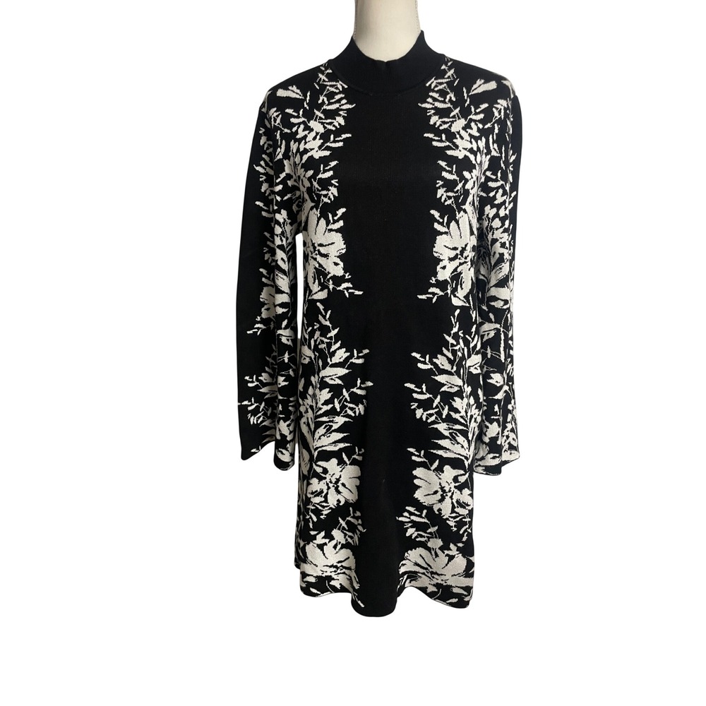 London Times Natalya Mini Shift Sweater Dress Women's Large